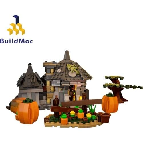 Buildmoc Creative Design Halloween Building Block Ornaments Halloween Hut Compatible Building Blocks Holiday Gifts For Children
