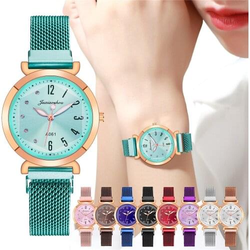 Women Arabic Numbers Watch Luxury Magnetic Strap Quartz Watches Relogio Feminino Reloj Mujer