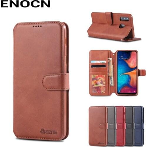 Wallet Case For Sumsang A20 Cover Case Sumsang A30 Luxury PU Leather Flip Full Protector Shockproof Vintage Phone Housing