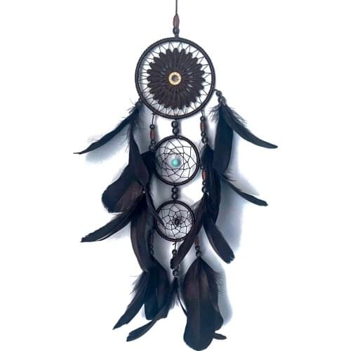 Black Feather Dream Catchers Feathers Wall Hanging Nordic Room Car Home Decor dreamcatcher Ornament