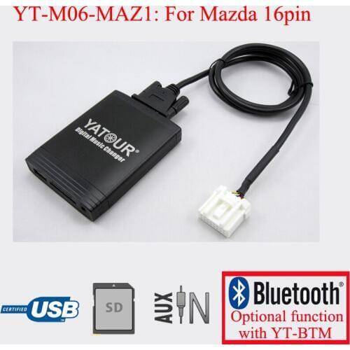 Yatour Digital CD changer USB AUX interfaces player for Mazda 16pin