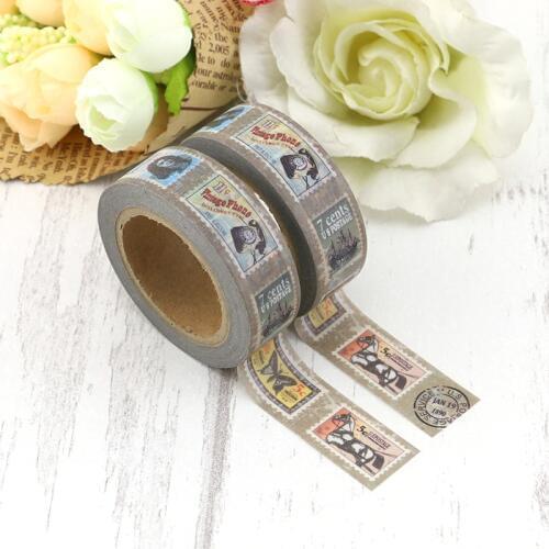 Retro stamp Kawaii Planner Handbook Decorative Paper Vintage Washi Masking Tape School Art Supplies Stationery