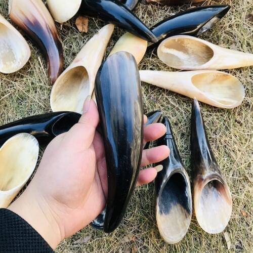 1pcs 15~20cm Artistic Horn Ornaments OX Furnishing Articles Handmade African Natural Cattle Horn Decoration Crafts for Home Deco