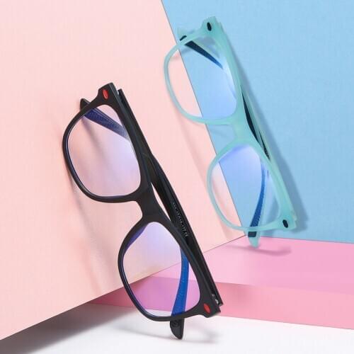 Kids Computer Glasses Square Eyewear Frames Anti-blue Light Flexible Child Prescription EyeGlasses Optics Frame for Girls Boys