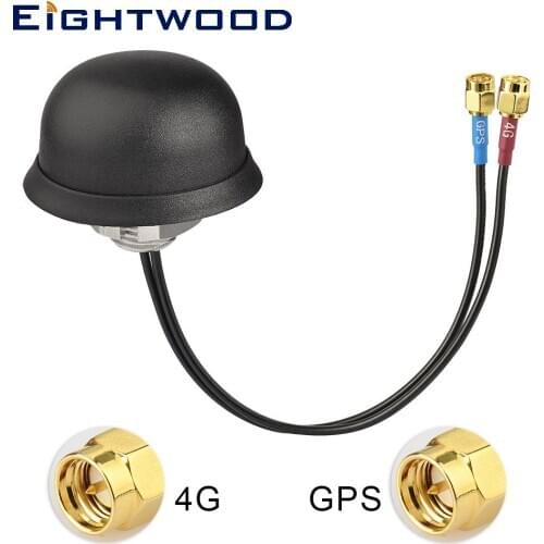 Eightwood High Gain 4G LTE Antenna GPS Dual Band Navigation Combined Aerial With SMA Male for Vehicle Tracking Asset Tracking