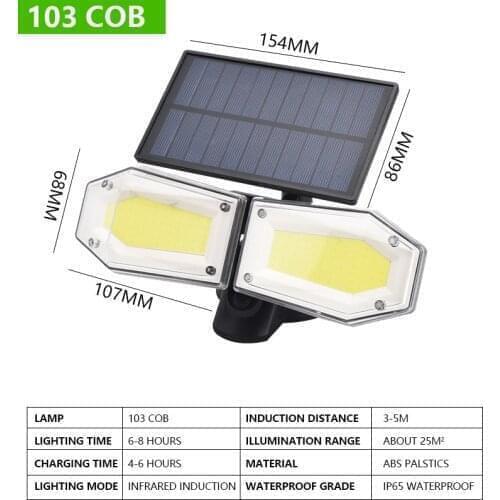 China Newest Double Head Solar Lamp Outdoor Waterproof Garden Wall Solar Light With LED Adjustable Angle Security Lighting