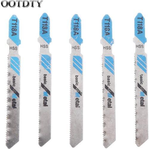 OOTDTY 5 Pcs HSS T118A Jig Saw Blades Wood Metal Fast Cutting Reciprocating Saw Blade dorp shipping