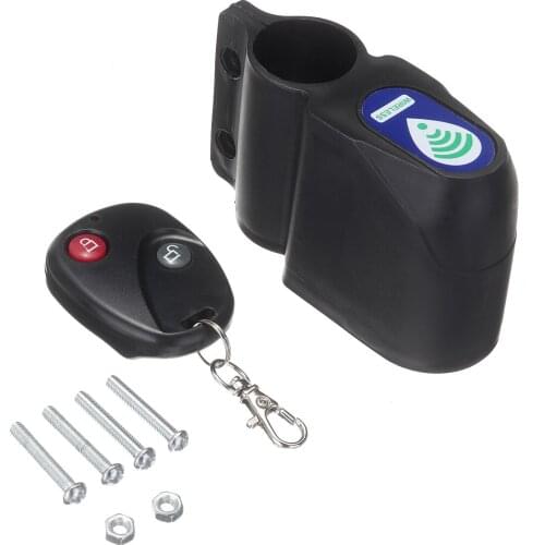 Mayitr 1set Wireless Loud Alarm Bicycle Motorcycle Anti Theft Security Lock Remote Control System Accessories