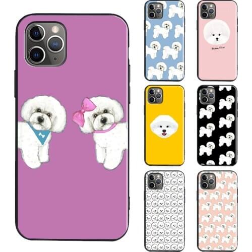 Cute Cartoon Bichon Frise TPU Case For iPhone 11 12 Pro Max mini XR X XS Max 6S 7 8 Plus SE 2020 Cover Funda
