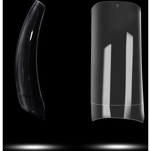 Nail Tips 100/500Pcs Natural/Clear Square Head Ballerina Fake Nails Suitable for Salon or Home Use UV Gel Manicure