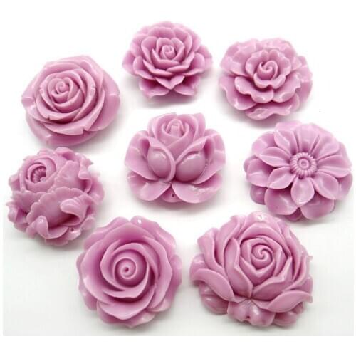 Natural Chinese Organic Cinnabar Quartz crystal carve of flower Pendant for diy Jewelry making Necklace Accessories A40