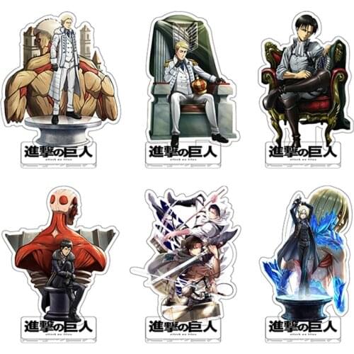 Japan Anime Attack on Titan Acrylic Stand Model Collectible Toys Levi Eren Erwin Anime Figures Standing Sign Desktop Decoration