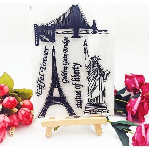 11*16CM Hot selling suspension bridge transparent clear stamp / silicone seal roller stamp DIY scrapbook album / card production