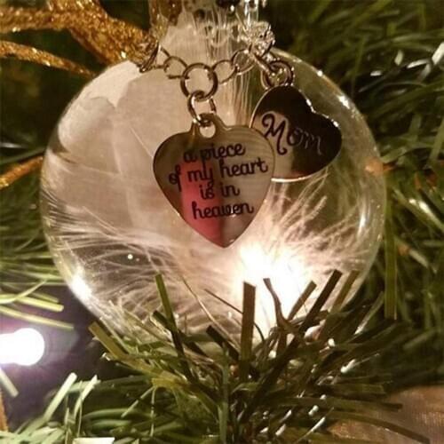 Christmas Bauble Badminton Feather Ball Ornament Glass Hanging Decor Christmas Tree Toppers