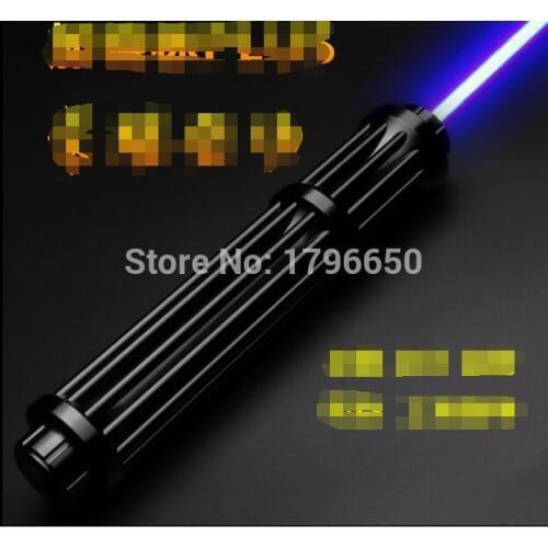 Most Powerful Burning Blue Laser Torch 445nm 1000w 100000m Focusable Laser Pointers Flashlight burn match candle lit cigarette
