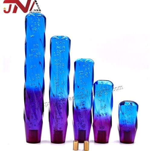 Blue turn Purple Gear Shift Lever Head Universal Crystal Car Shift Knob Replacement Manual