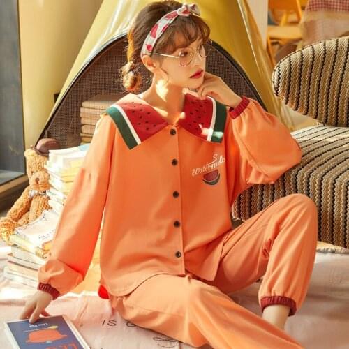 Spring And Autumn Full Sleeve Cotton Plus Size Leisurewear Square Colar Orange Colour