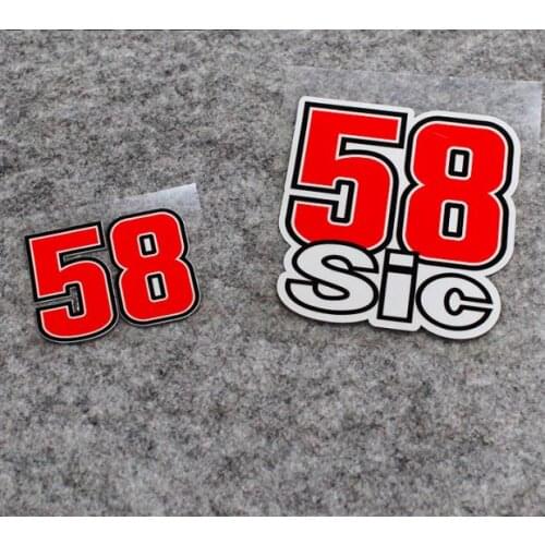 Marco Simoncelli 58 Sic Stickers Vinyl Motorcycle Racing Sticker Motorbike Car Decals Accessories For Scooter Dirt Bike