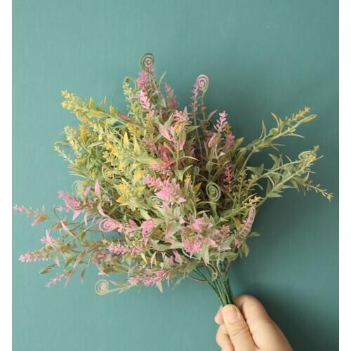 Water grass Eucalyptus Plastic Artificial Plants Green Grass plastic flower Plant Wedding Home Decoration Table Decors