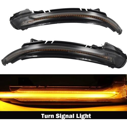 2pcs Yellow Dynamic LED Turn Signal Lights Rearview Mirror Indicator Blinker Repeater For Audi A6 RS6 4G C7 7.5 2012-2018