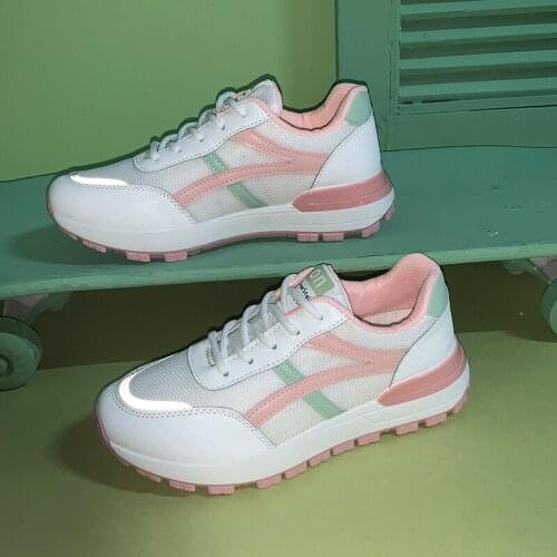 2021 Women Sneakers Fashion Shoes Spring Trend Casual Flats Sneakers Female New Fashion Comfort White Walk Platform Shoes