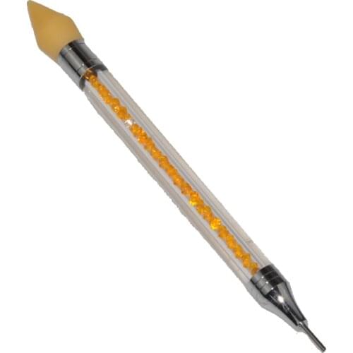 1pcs Dual End Nail Art Dotting Pen Rhinestone Wax Pencil Crystal Beads Decorations Pick Double Side Tip Design Manicure Tool New