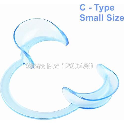 10 Pcs Dental Equipment Blue C Type Tooth Intraoral Lip Cheek Retractor Mouth Opener Teeth Whitening Small Size Dentist Material