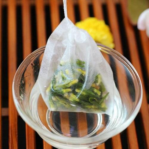 100pcs/lot Empty Paper Tea Bags Filter With String Heat Seal Herb Loose