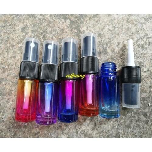300pcs/lot 5ml Gradient Travel Portable Empty Perfume Bottle Thick Perfume bottles Refillable Spray Makeup Atomizers