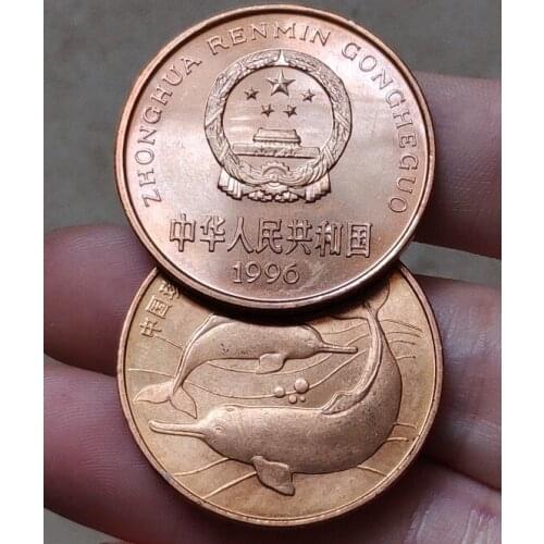 32mm White-flag Dolphin 1996 ,100% Real Genuine Comemorative Coin,Original Collection