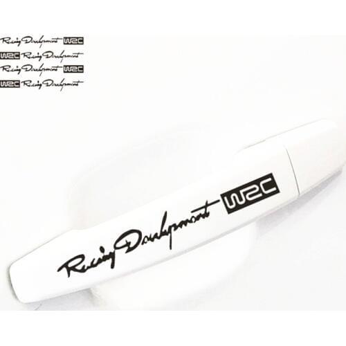 4 x Newest WRC Car Door Handle Stickers Decal for KIA Rio K2 K3 K4 K5 KX3 KX5 Cerato,Soul,Forte,Sportage R,Sorento Optima