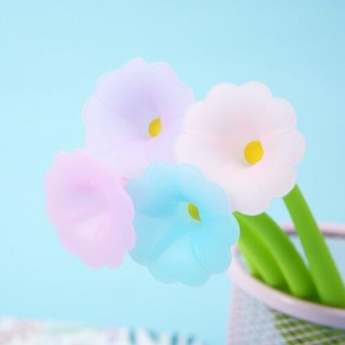 48PCS Horn Flower Modeling Student Gel Pen Flower Pen Writing Implement Office Writing Stationery Kawaii School Supplies