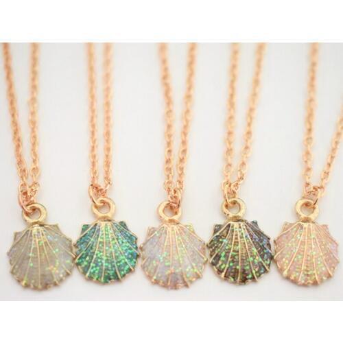 5 Color Choose Shell Seashells Conch Pendant Necklace Elegant Lady Jewelry Christmas Surprise Gifts For Women