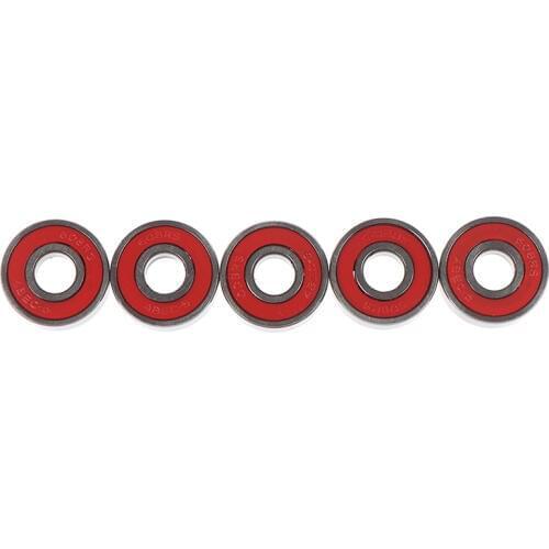 5Pcs Red ABEC-5 608-RS Skateboard Roller Sealed Ball Bearings 8x22x7mm
