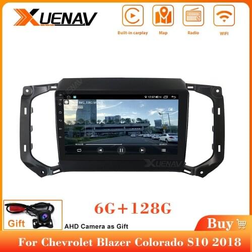 Car Stereo Car Radio For Chevrolet Blazer Colorado S10 2018I SUZU D-M Octa Core Android Car DVD GPS Navigation Player Deckless