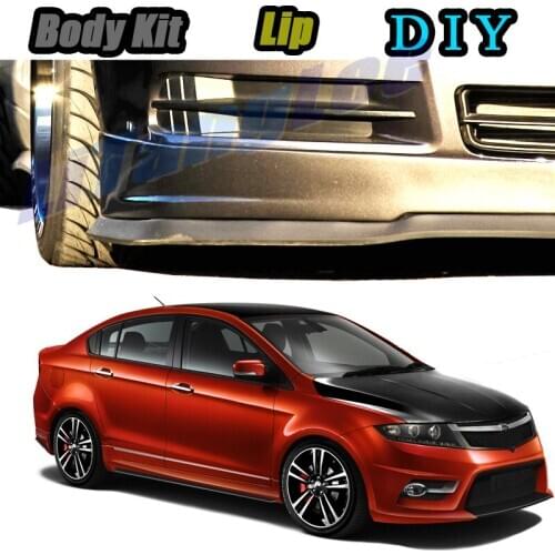 Car Bumper Lip Front Spoiler Skirt Deflector For Proton Preve O3-21A 2012~2020 Tune Car Modified Body Kit VIP Hella Flush Lips