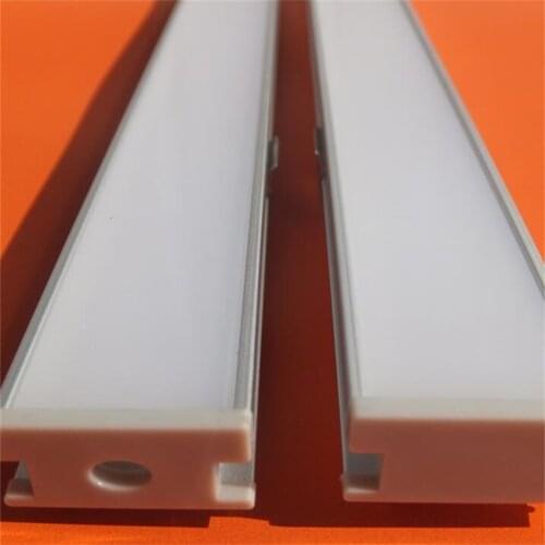 Free Shipping 2m/pcs led aluminium profile with milky/transparent cover for 10mm strip ,led bar light
