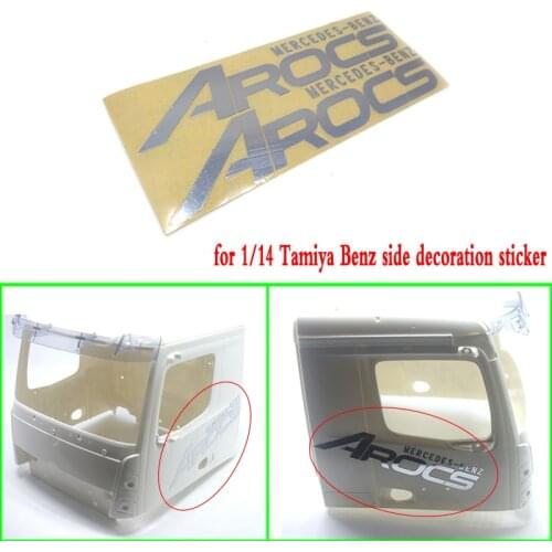 Side Decorative Stickers Paster for 1/14 Tamiya RC Truck Car ACTROS 3363 1851 AROCS 3348 56352 Diy Parts