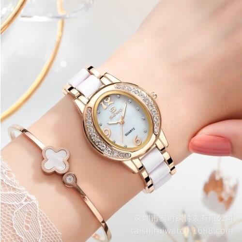 Watches 2021 new temperament atmosphere fashion oval watches female temperament trend diamond womens watch
