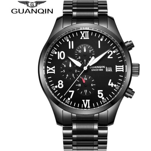 2020 Guanqin GQ16012 automatic watch top brand luxury auto dating mens leisure fashion watch waterproof mechanical watch