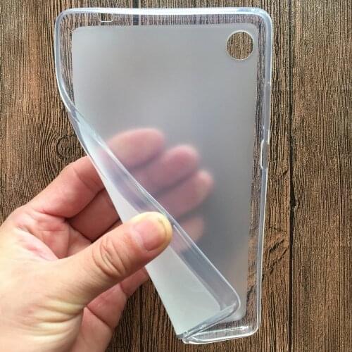 For Lenovo Tab M7 2019 Model TB-7305x TB-7305f TB-7305i Tablet Case Soft Transparent TPU Shell Shockproof Protective Cover+Gift