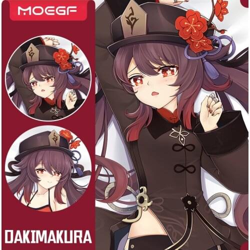 MGF 2021 Genshin Impact Hu Tao Anime Hugging Body Pillow Cover Case