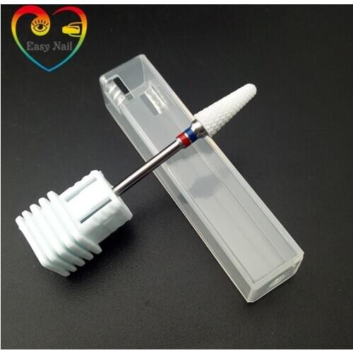 EasyNail~ New! 1pcs Pro. 3/32 '' Fine Ceramic Nail Drill Bit Bullet nail file Nail Art Tools Nail Cleaner Bit,high quality