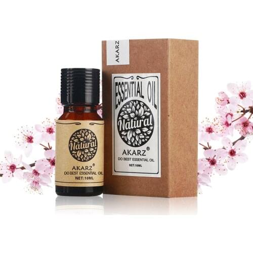 AKARZ Famous brand natural Cherry blossom essential oil skin whitening Restore skin elasticity Relax Cherry blossom oil