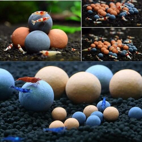 Crystal Shrimp Tank Natural Tourmaline Ball Fish Tank Aquarium Water Purification Live Maifan Stone Live Ball Water Mineral Ball