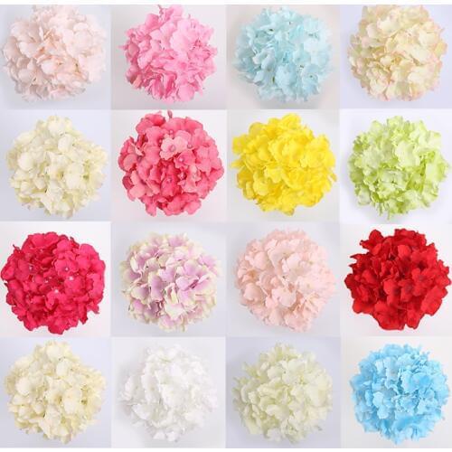 16cm Artificial Silk flower Head Wedding Party Decoration fake flower Spring vivid Big Hydrangea flowers decoration DIY for home