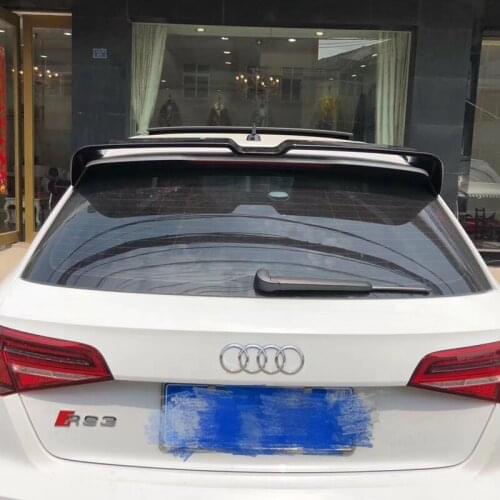 Use For Audi A3 Sportback 2014-2019 Spoiler ABS Plastic Carbon Fiber Look Rear Trunk Wing Car Body Kit Accessories