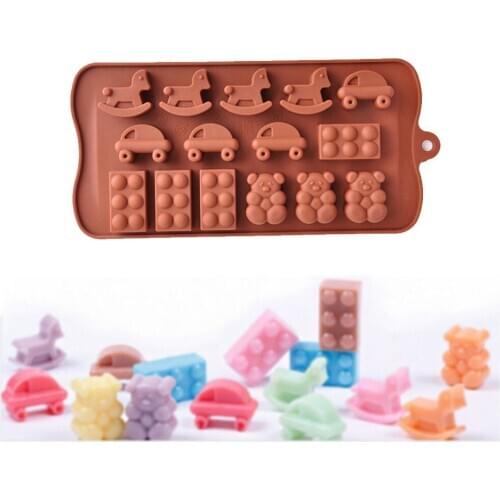 Horse Car Bear Shoes Candy Jelly Fondant Cake Decorating Chocolate Mould DIY Baking Mold