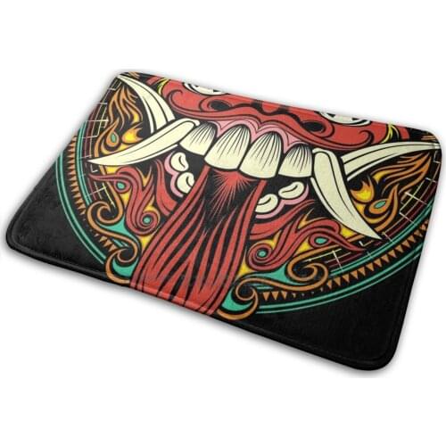 Indonesian Balinese Barong Mat Rug Carpet Anti-Slip Bedroom Entrance Door Mat Video Games Gamer Asian Demon Panther Bali King