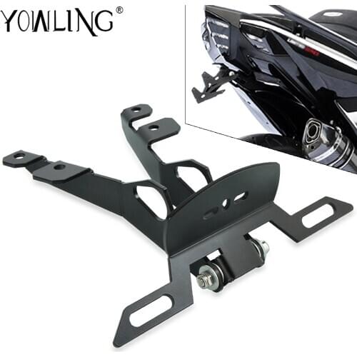 Motorcycle License Number Plate Frame Licence Holder Bracket Registration Number Plate For YAMAHA TMAX 530 T-MAX 530 2017 2018